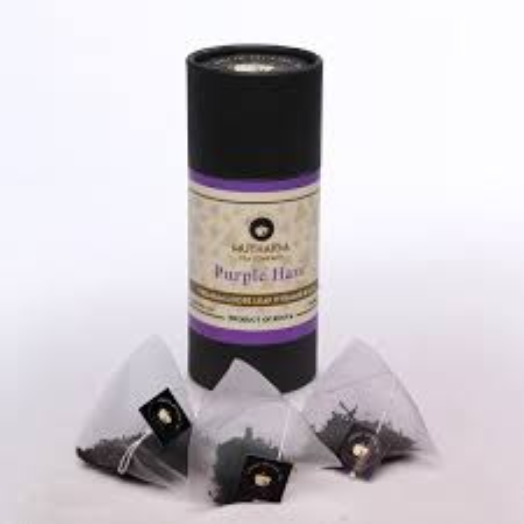 MUTHAIGA PURPLE HAZE PYRAMID TEA BAG TUBE 